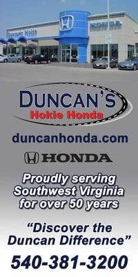 duncan honda christiansburg virginia|Duncans Hokie Honda in Christiansburg, VA 24073